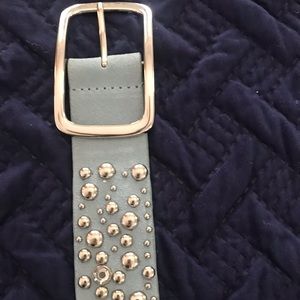Studded & Rhinestone Leather Belt